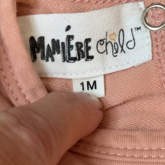 Mânière Child Pink Bicycle Footed Romper 1M - Picture 7 of 7